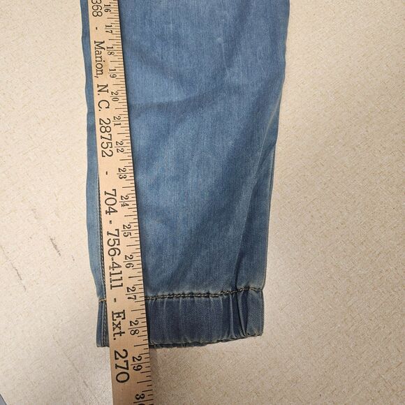 Womens NY&C Soho Jogger Jeans Sz 8 Mid Rise Light Denim Fade Boho Casual - Picture 7 of 7